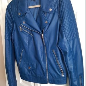 Express Cobalt Blue Bomber Jacket